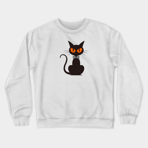 halloween cat Crewneck Sweatshirt by Typography Dose